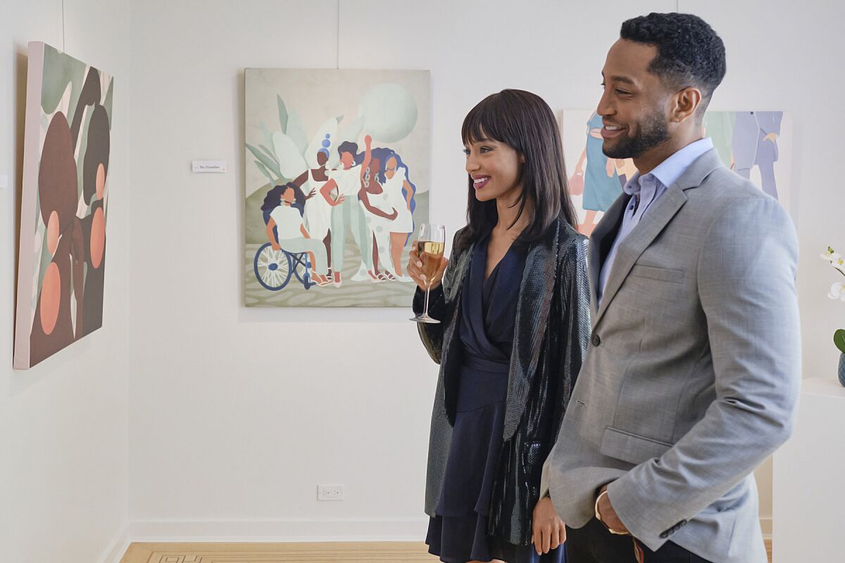 Erinn Westbrook and Brooks Darnell in "Advice to Love By" on Hallmark.