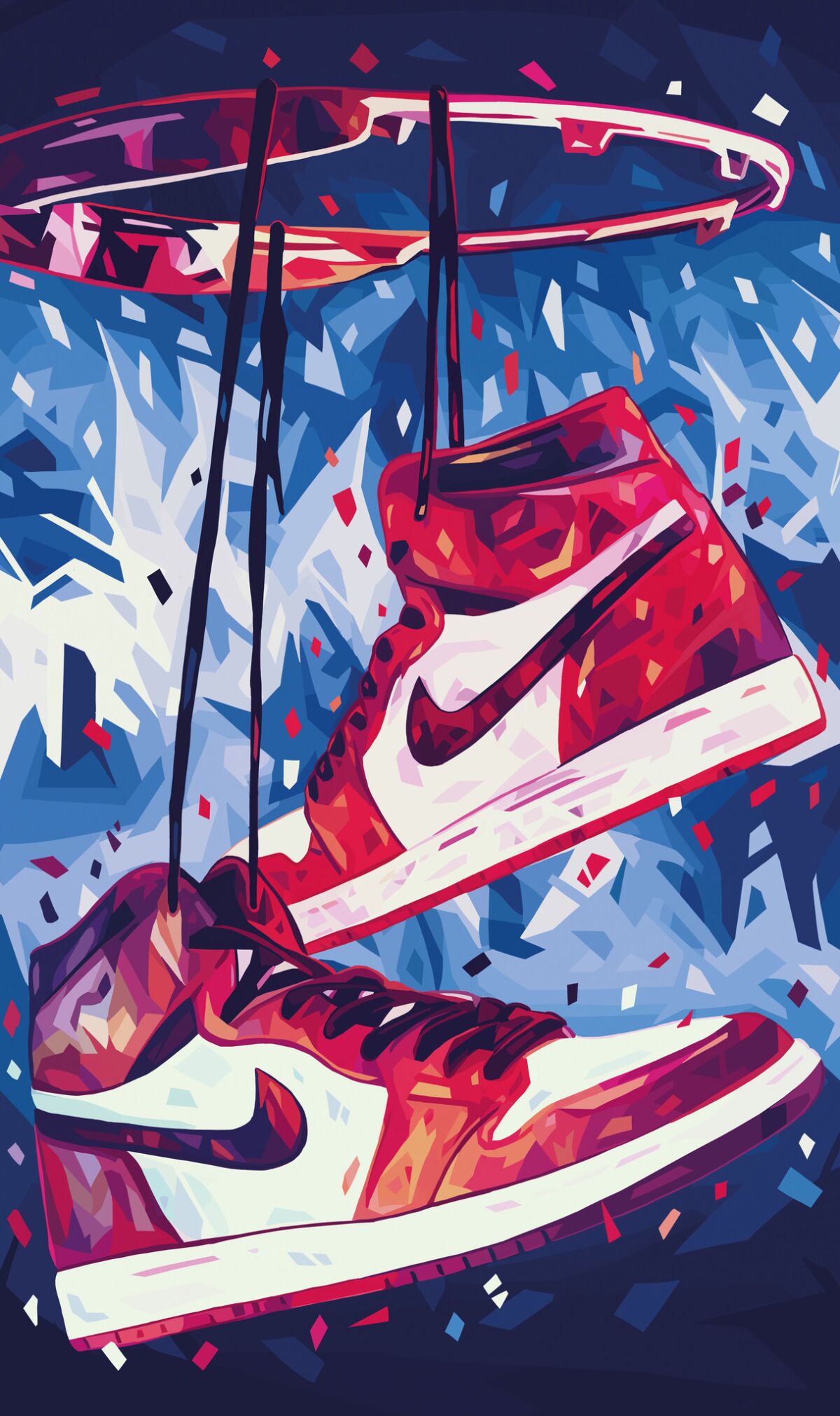 Illustration of Nike Air Jordan 1s.