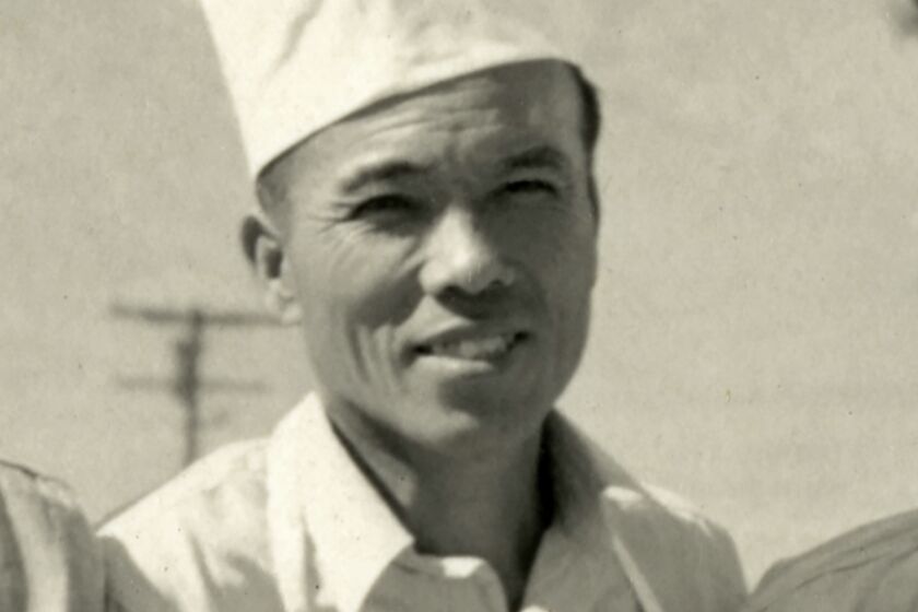 This undated photo provided by the Matsumura family via the National Park Service shows Giichi Matsumura during his incarceration at an internment camp for people of Japanese ancestry in Manzanar, Calif., during World War II. A skeleton found by hikers this fall near California's second-highest peak was identified Friday, Jan. 3, 2020, as Matsumura, a Japanese American artist who had left the Manzanar internment camp to paint in the mountains in the waning days of World War II. The Inyo County sheriff used DNA to identify the remains of Giichi Matsumura, who succumbed to the elements during a freak summer snowstorm in 1945 during a hiking trip with other members of the camp. Matsumura had apparently stopped to paint a watercolor while the other men, a group of anglers, continued toward a lake to fish. (Matsumura Family/National Park Service via AP)