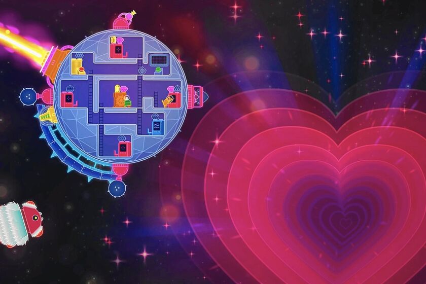 "Lovers in a Dangerous Spacetime" is a cooperative game in which bunnies are in peril.