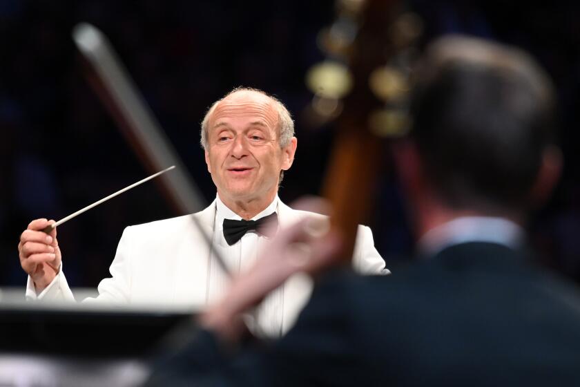 LOS ANGELES, CA -- AUGUST 06, 2019: The Budapest Festival Orchestra conducted by Iván Fischer concludes its three-concert Hollywood Bowl series with Mozart’s last symphony, “Jupiter,” and his last work, the Requiem. (Myung J. Chun / Los Angeles Times)