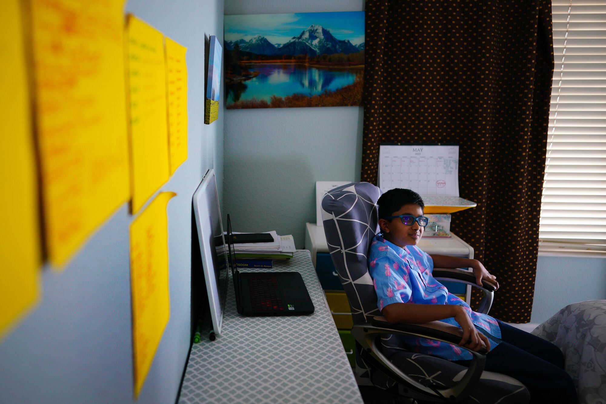 12-year old Mihir Konkapaka at his home