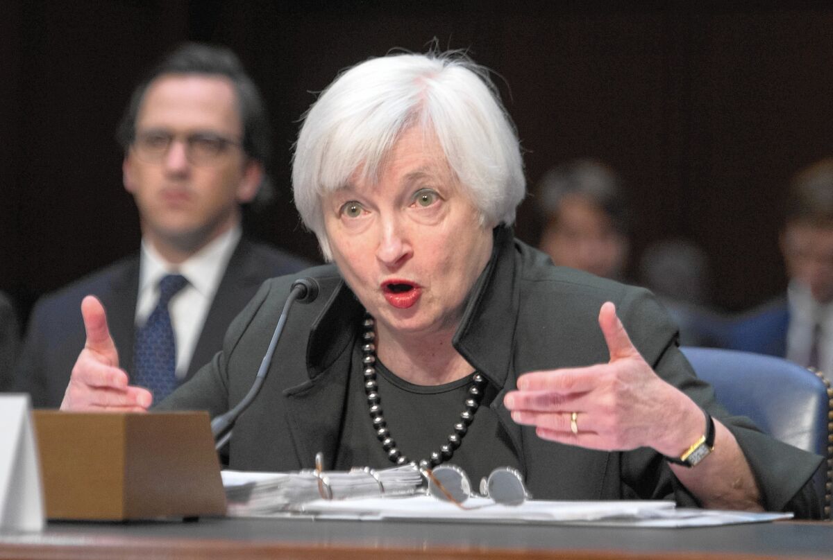 Federal Reserve Chairwoman Janet L. Yellen testifies before the U.S. Joint Economic Committee on Dec. 3.