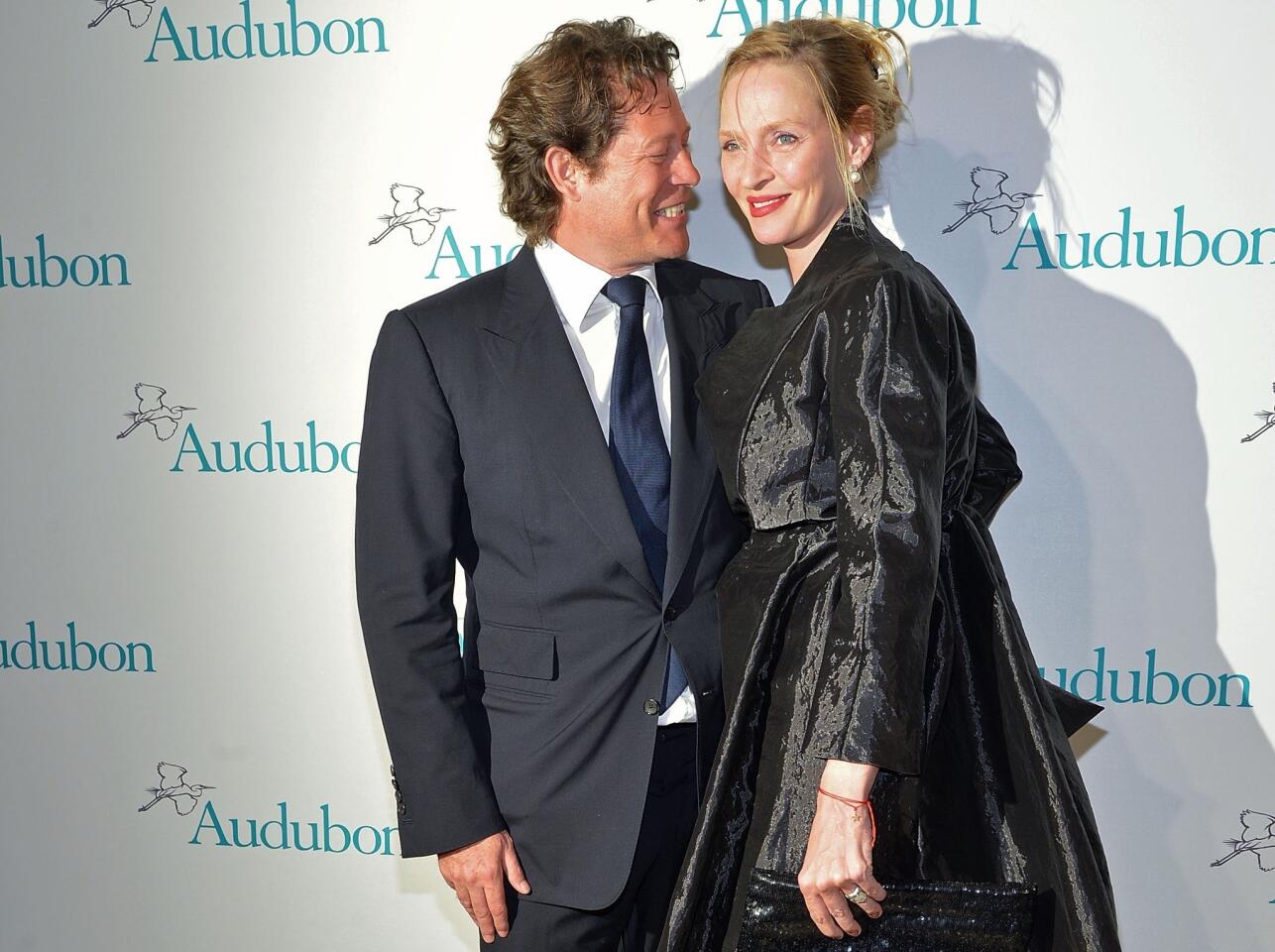 Celebrity baby names | Uma Thurman and Arpad Busson | Rosalind Arusha Arkadina Altalune Florence Thurman-Busson