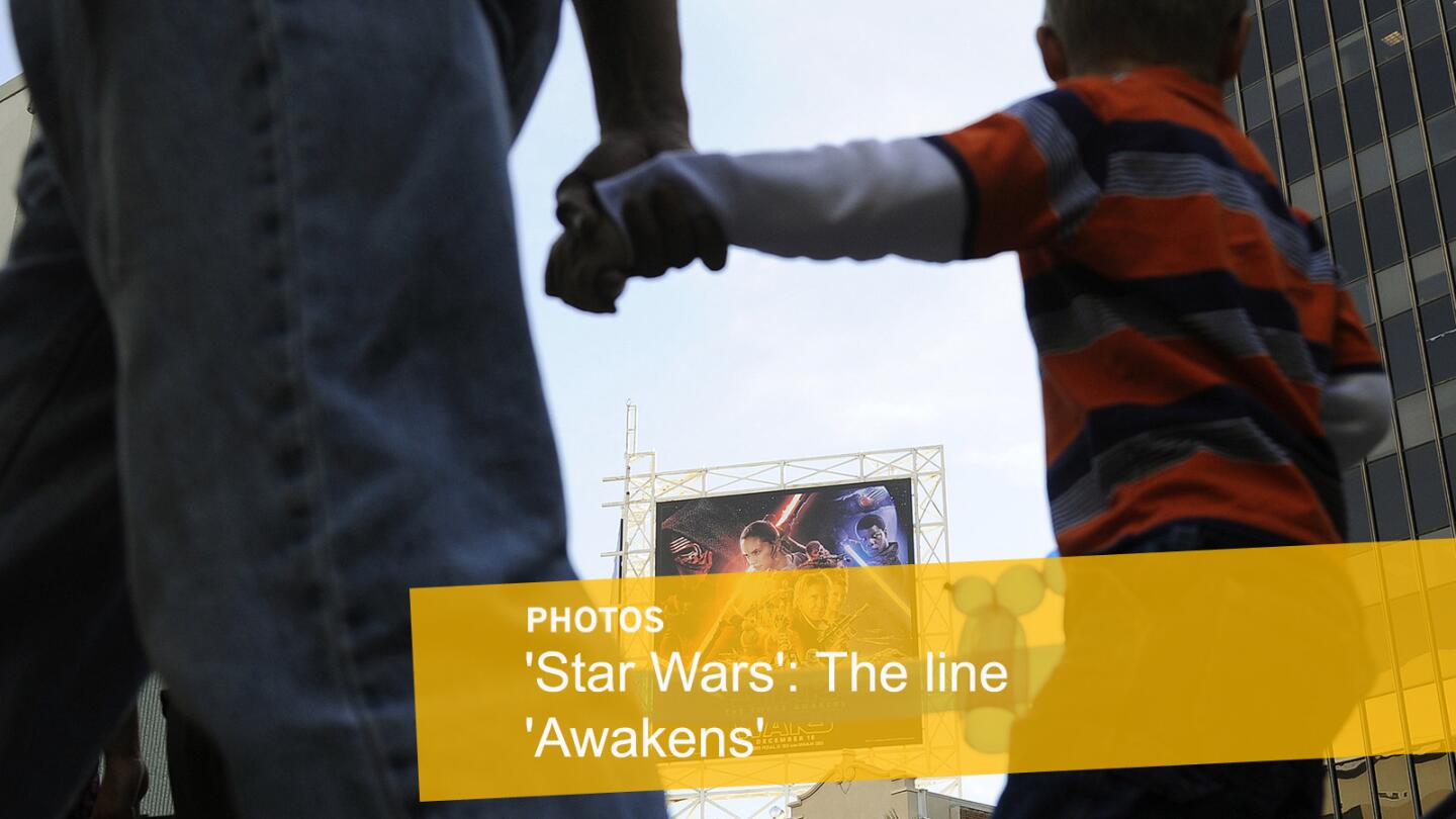 The TCL Chinese Theatre will have its premiere of "Star Wars: The Force Awakens" on Dec. 17, and fans are already lining up.