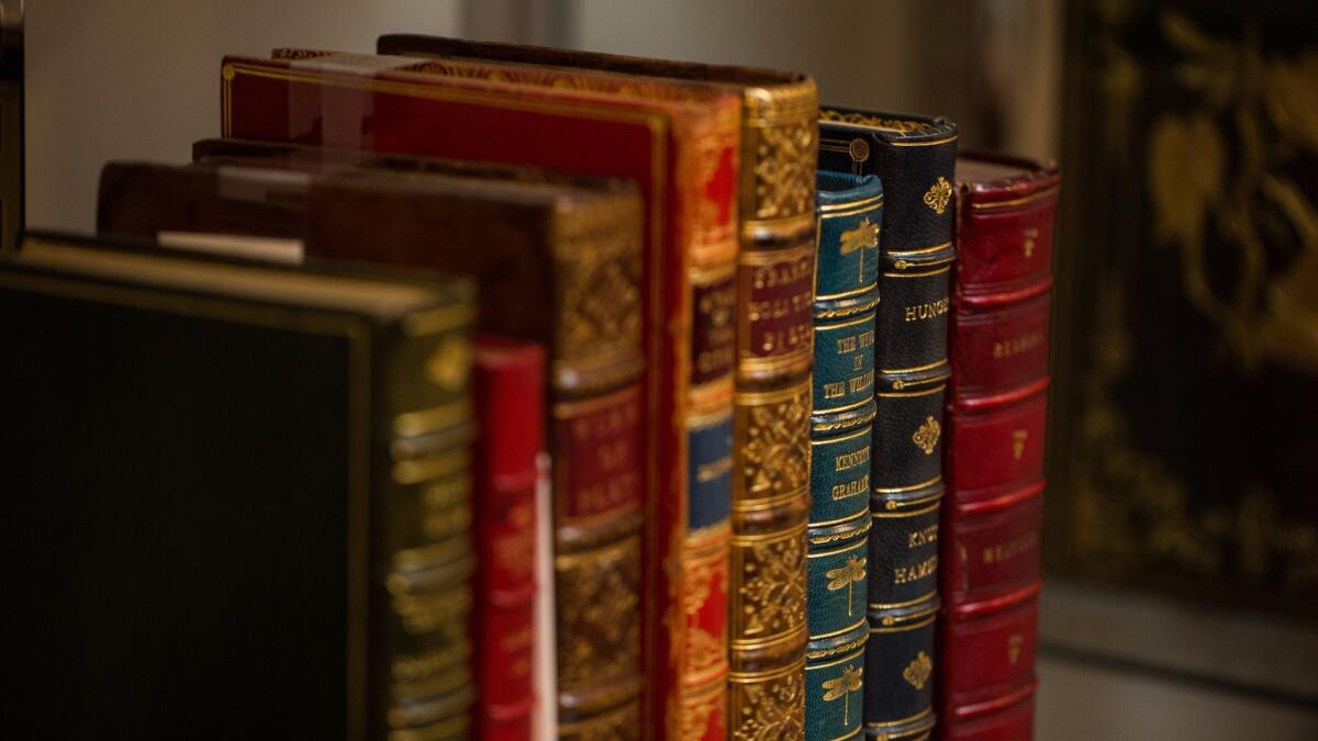 Books on display at Whitmore Rare Books.