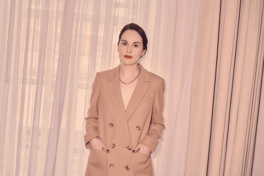 London, England: April 26, 2022: Michelle Dockery photographed at the Corinthia Hotel in London, UK. Dockery stars in "Downton Abbey: A New Era" as Lady Mary Talbot. (CREDIT: Tom Jamieson / For The Times)