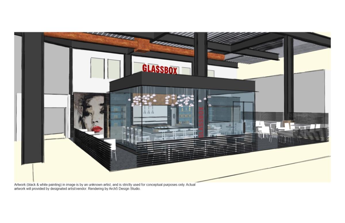 A rendering of Glass Box, which will be under the roof at Sky Deck.