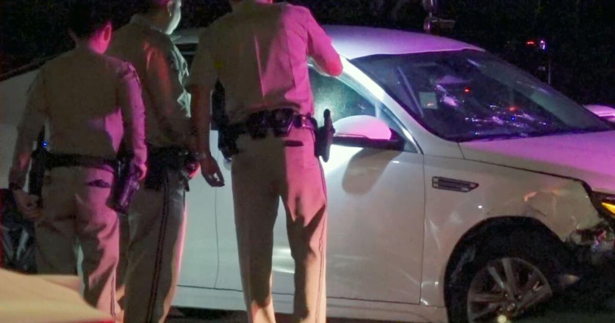 警官在南洛杉矶交通检查中向车辆开枪，但司机逃离现场