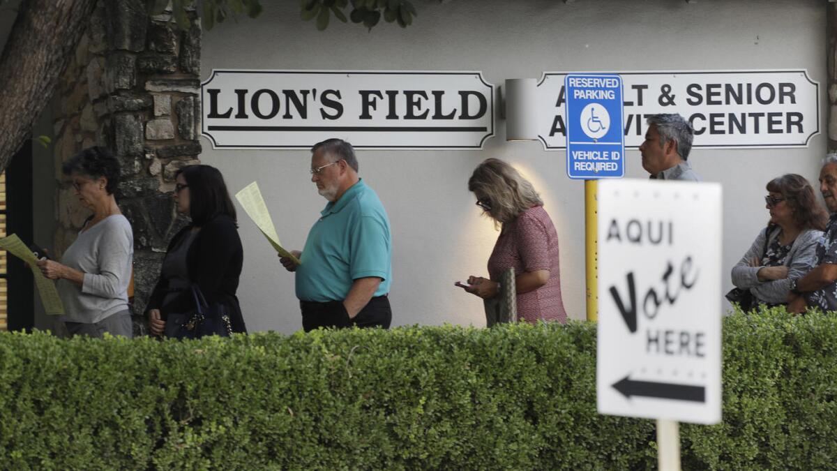 Voters in San Antonio. Early voting has been heavy in Texas, where the presidential election is closer than usual.