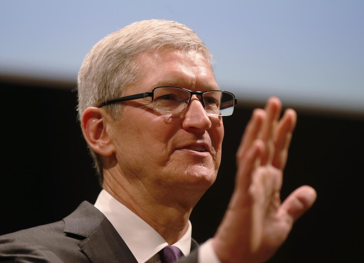 Apple Chief Executive Tim Cook has engaged in a public war of words with the Justice Department over smartphone security.