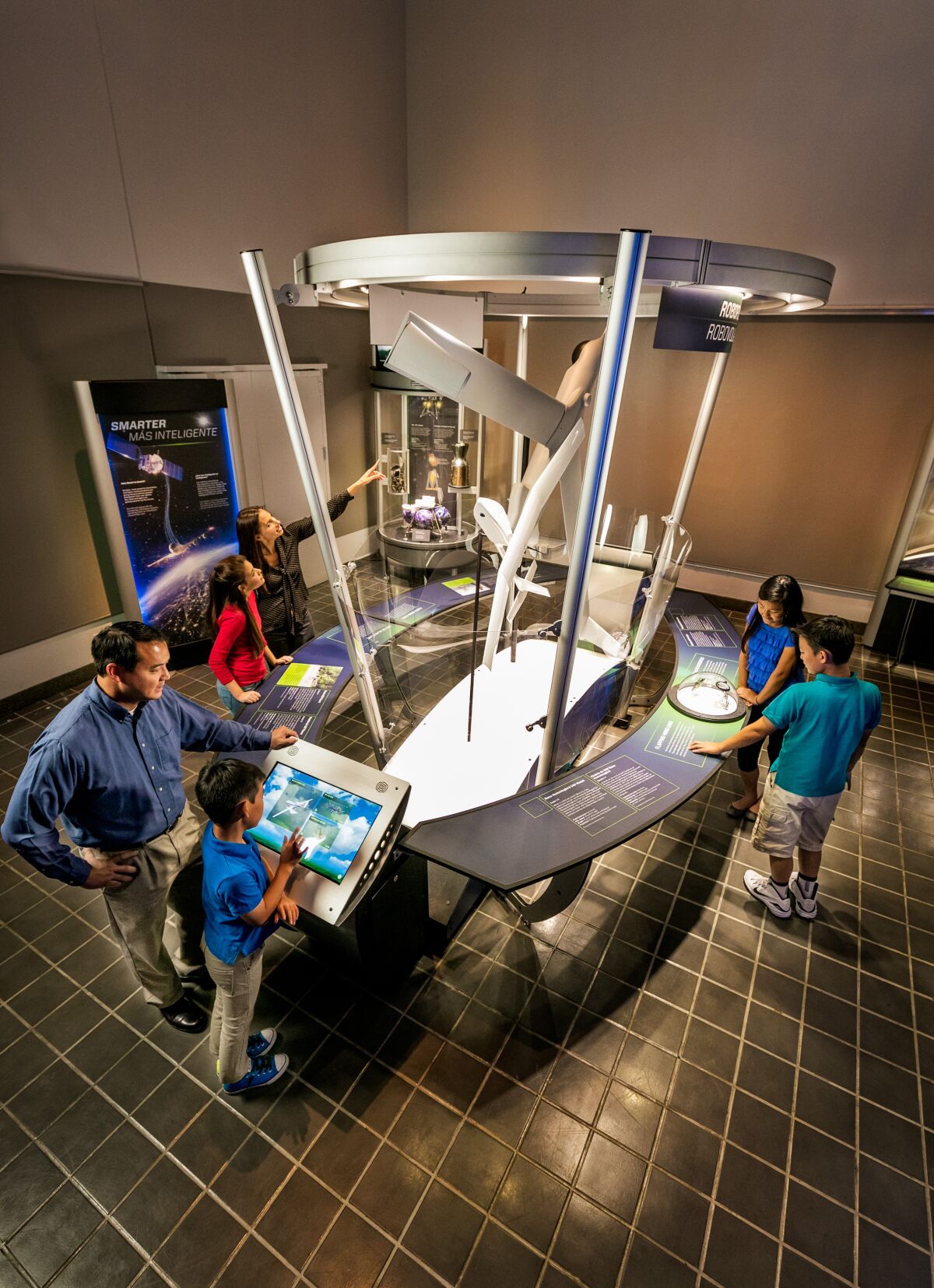 San Diego Air & Space Museum's "Above and Beyond" exhibition allows visitors to design their own robotic flying crafts.