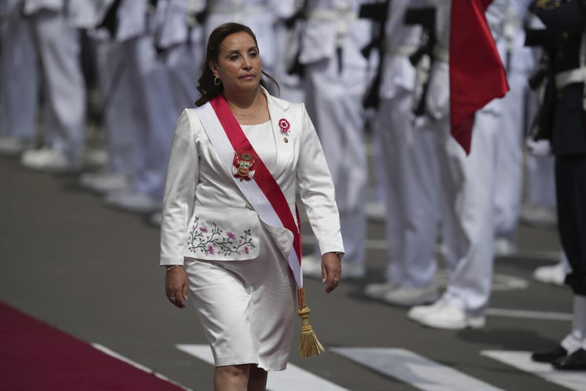 La presidenta peruana Dina Boluarte 