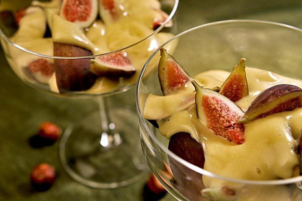 Spoon a sherry-based zabaglione over figs.