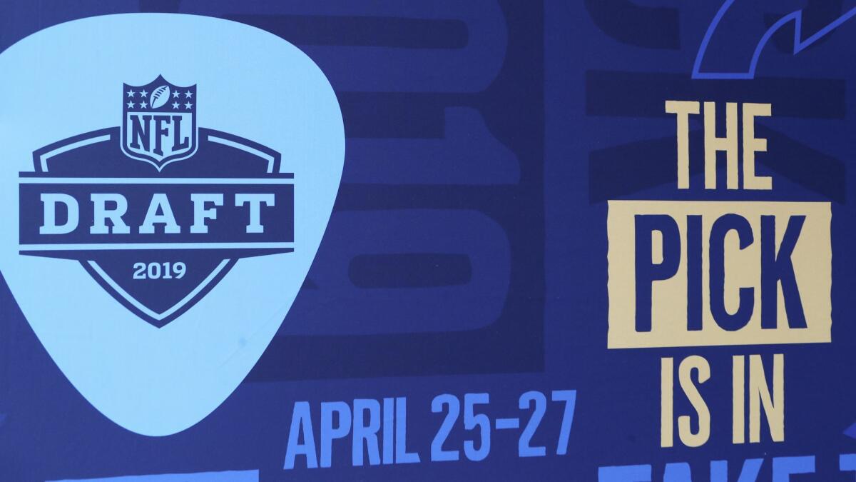 The logo for the 2019 NFL draft.