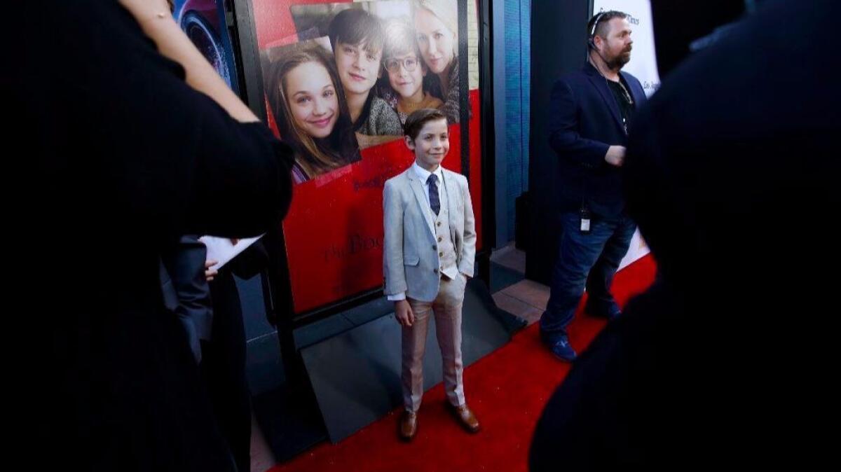 Actor Jacob Tremblay from the movie, "The Book of Henry," on the red carpet at the opening of the Los Angeles Film Festival at the Arclight in Culver City, CA.