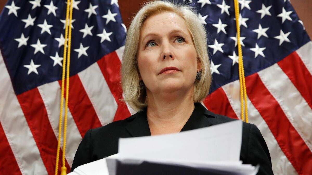 Sen. Kirsten Gillibrand, D-N.Y., attends a news conference on Dec. 12, in Washington.
