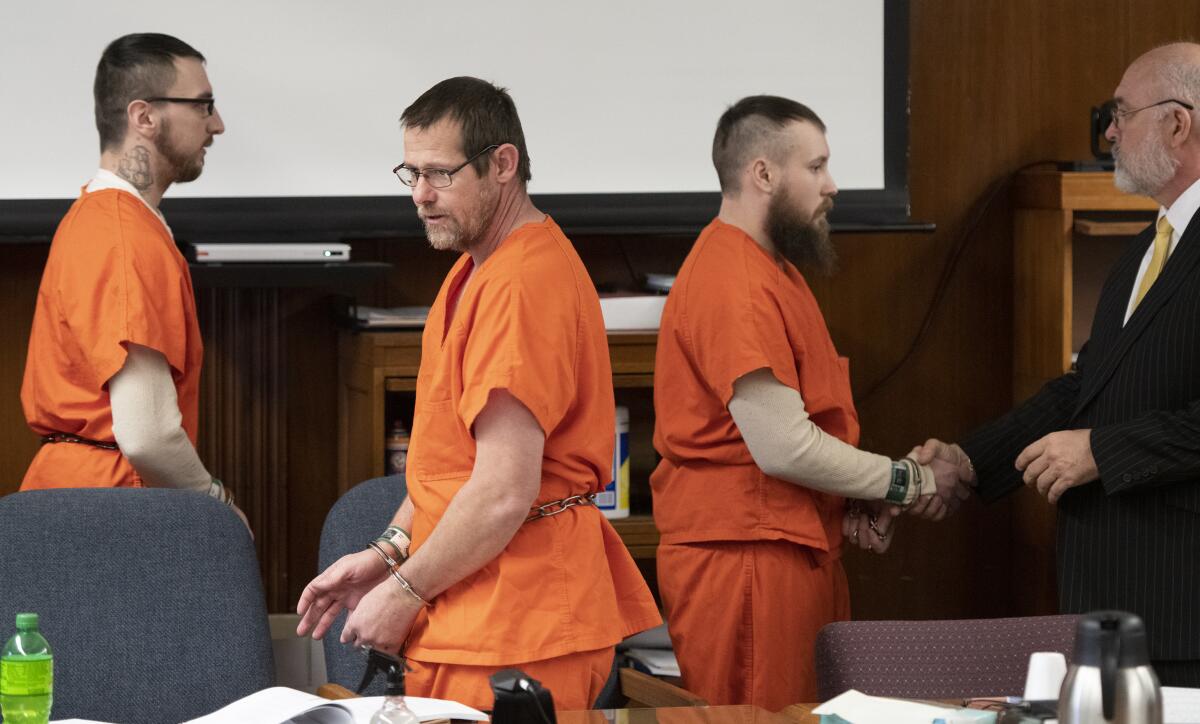 Three men appear for sentencing in kidnap plot