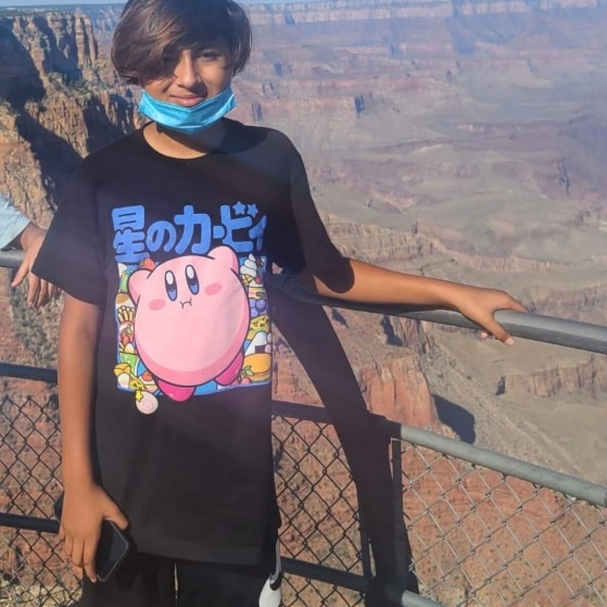 Angel Gaspar, 12, seen here at the Grand Canyon, was fatally shot Thursday.