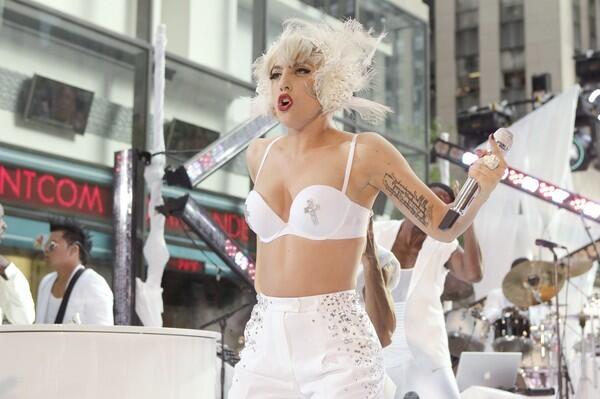 Lady Gaga on NBC's 'Today' show at Rockefeller Center in New York