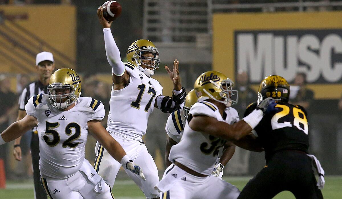 Quarterback Brett Hundley and UCLA won the battle of attrition against Arizona State on Thursday night in Tempe.