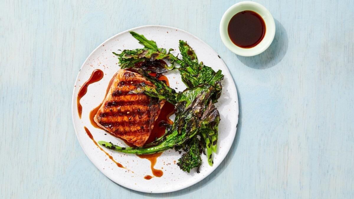 Teriyaki sauce is the ultimate grilling glaze, delicious on salmon, especially when paired with broccoli rabe. The sauce tastes terrific on meat as well--and go ahead and drizzle it on vegetables.