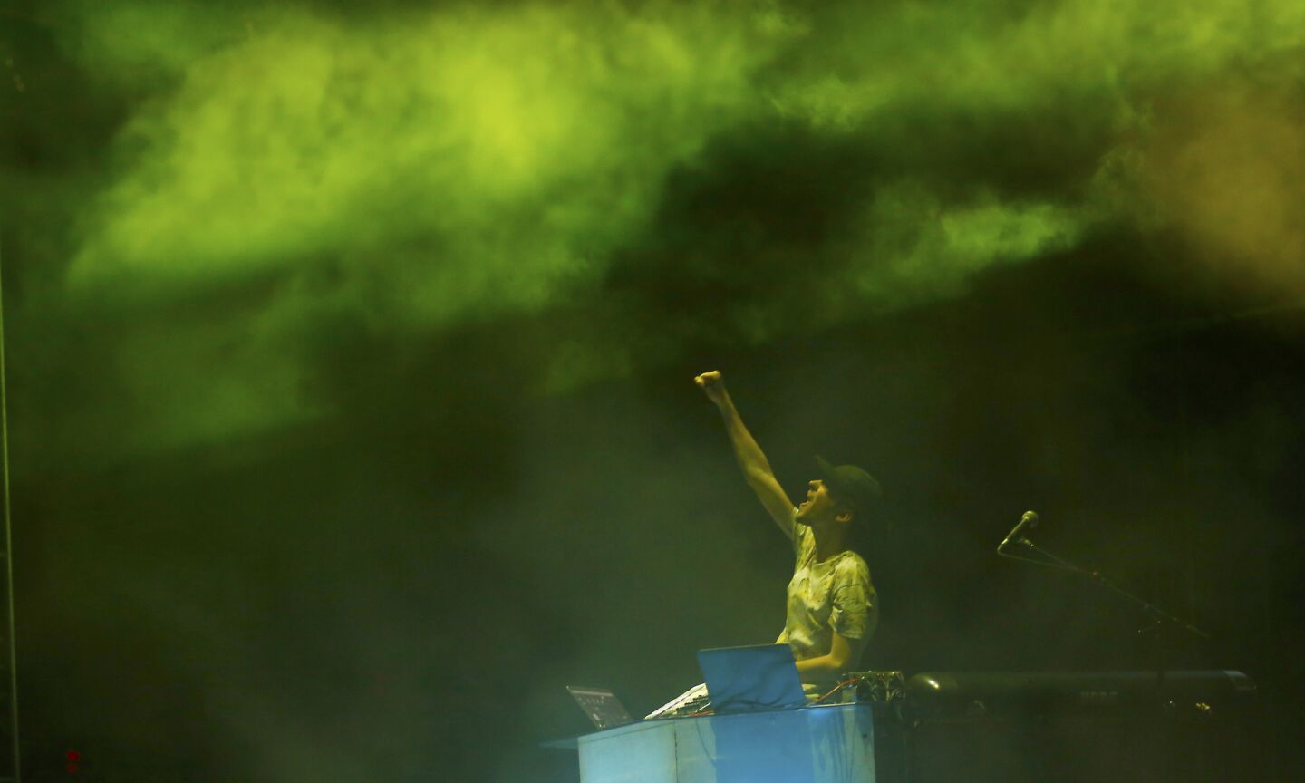 Madeon, a French electronic musician, performs at Hard Summer.