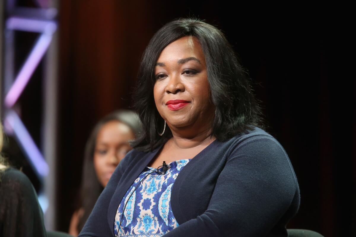 "Grey's Anatomy" creator Shonda Rhimes speaks at the summer Television Critics Assn. gathering at the Beverly Hilton Hotel on July 15, 2014.