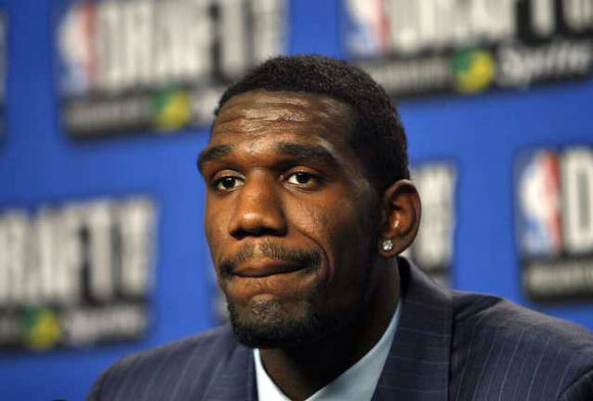 Greg Oden on the day he was selected with the first overall pick in the 2007 NBA draft.