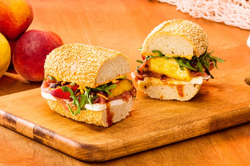 Mendocino Farms' Hot Honey Peach and Prosciutto Sandwich