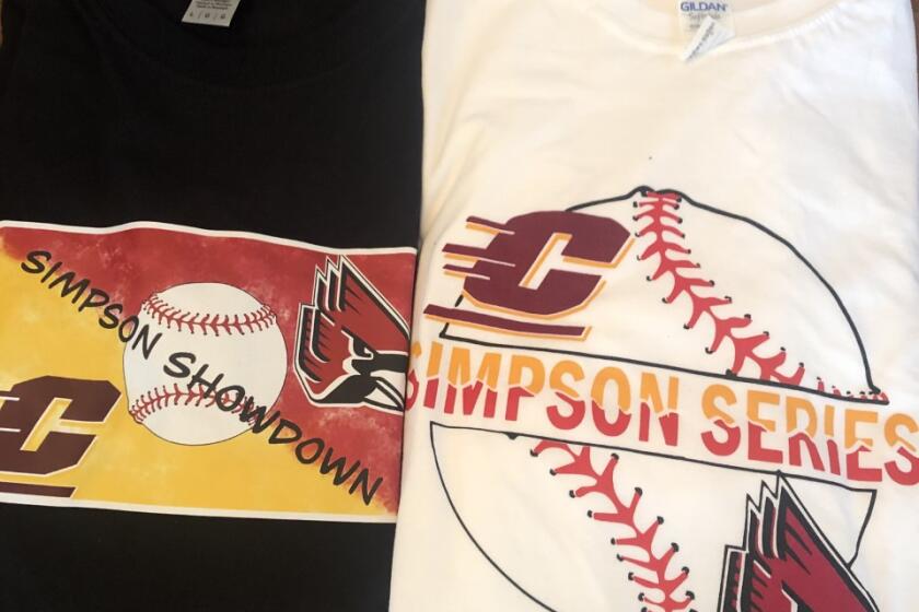 T-shirts made for the Simpson showdown.