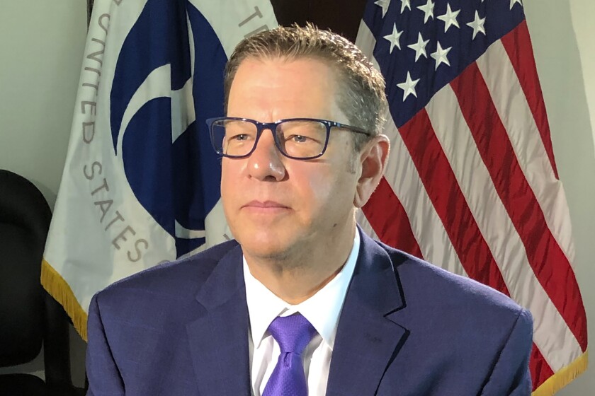NHTSA administrator Steven Cliff, during an interview with The Associated Press, Wednesday, June 29, 2022 in Washington. (AP Photo/Dan Huff)