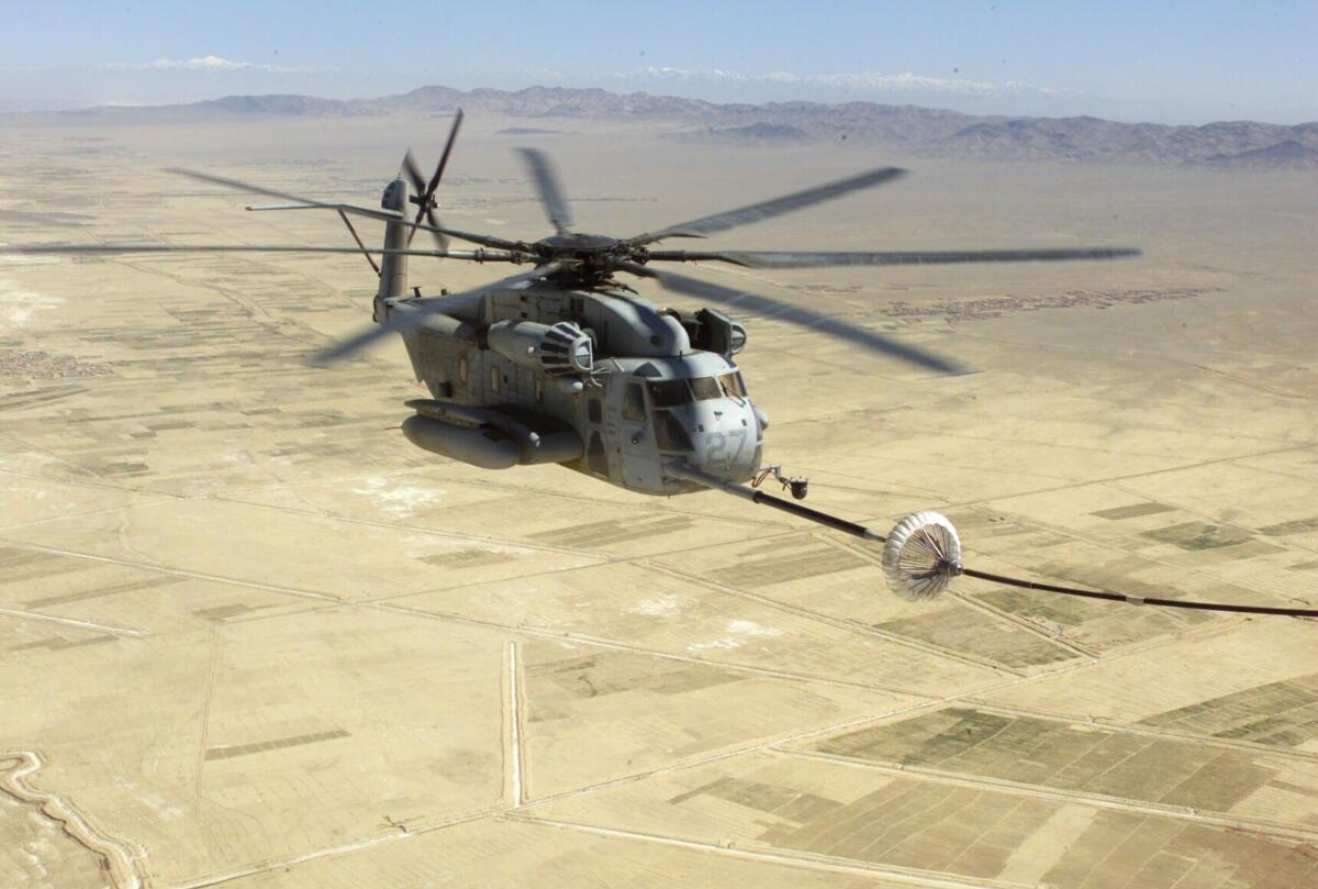 A Marine CH-53E Super Stallion helicopter