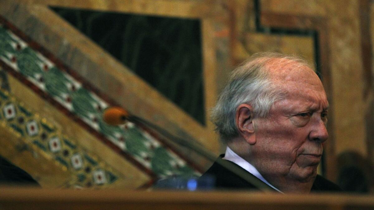 Ninth Circuit Court of Appeals Judge Stephen Reinhardt, pictured in 2011, wrote in the current case: Such conduct ... jeopardizes defendants' right to a fair trial."