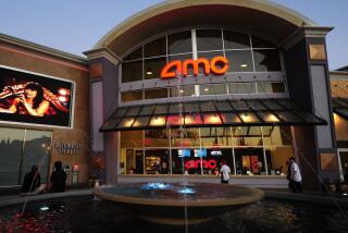 The exterior of an AMC theater.