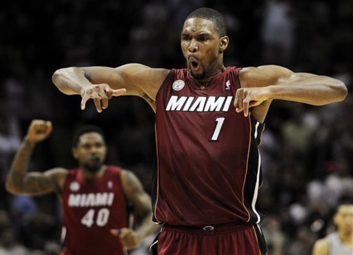 Bosh's late 3 lifts short-handed Heat past Spurs - The San Diego