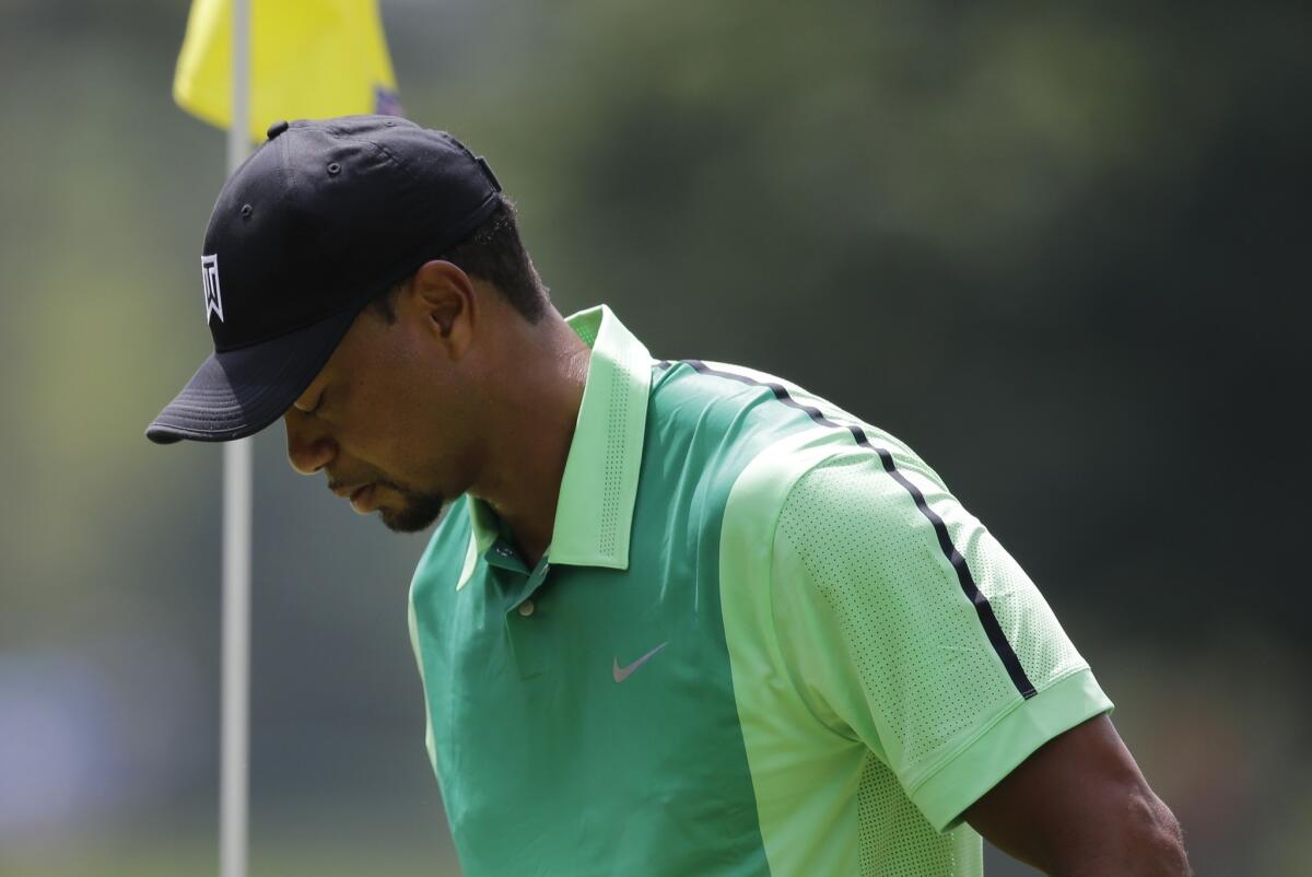 Tiger Woods finished the first round at Congressional with a three-over par 74.