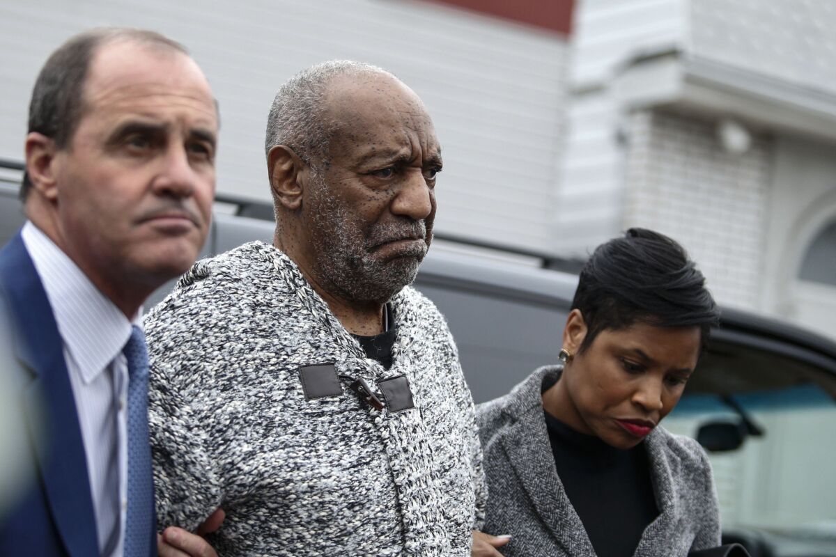 Bill Cosby arrives at court on Wednesday in Elkins Park, Pa., to face charges of aggravated indecent assault.
