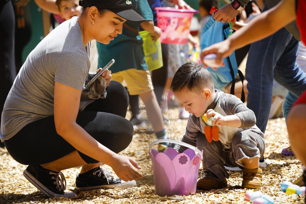 Participants at last year's Spring Egg Hunt at Azalea Recreation Center in City Heights. 
