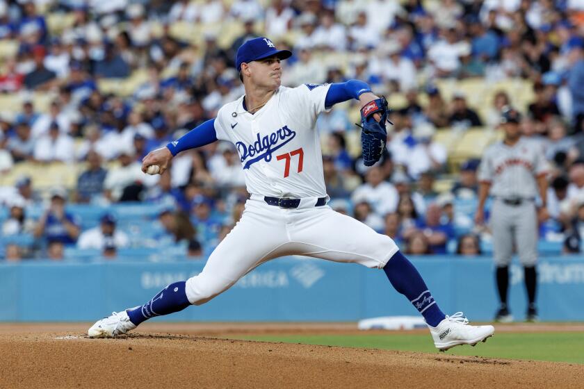 LOS ANGELES, CA - JULY 22, 2024: Making his MLB debut, Dodgers starting pitcher.