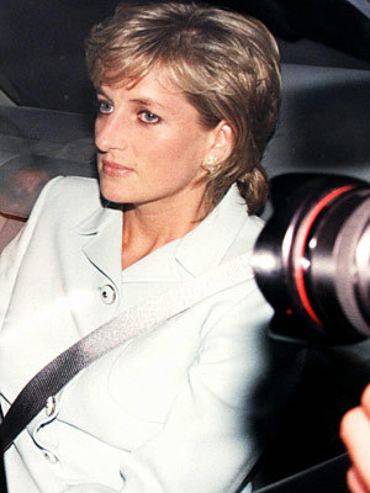Diana, Princess of Wales, pictured in July 1996, leaving Kensington Palace in London.