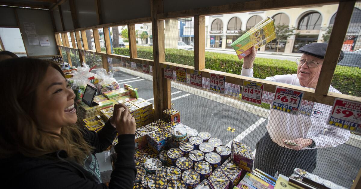 Costa Mesa fireworks stands open to 'safe and sane' crowds, but bad