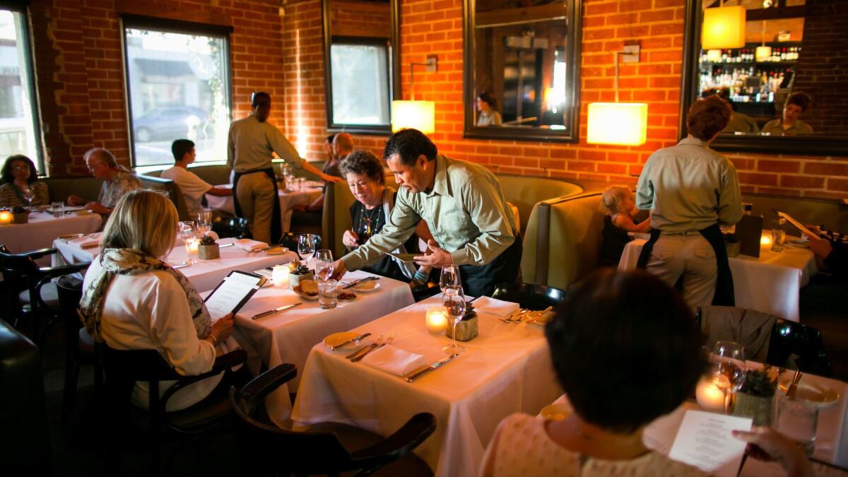 Patrons at Lucques in West Hollywood. (Marcus Yam / Los Angeles Times)