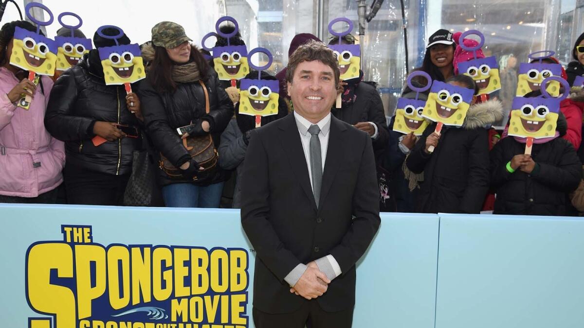 Stephen Hillenburg attends the world premiere of "The SpongeBob Movie: Sponge Out of Water" in New York in January 2015.