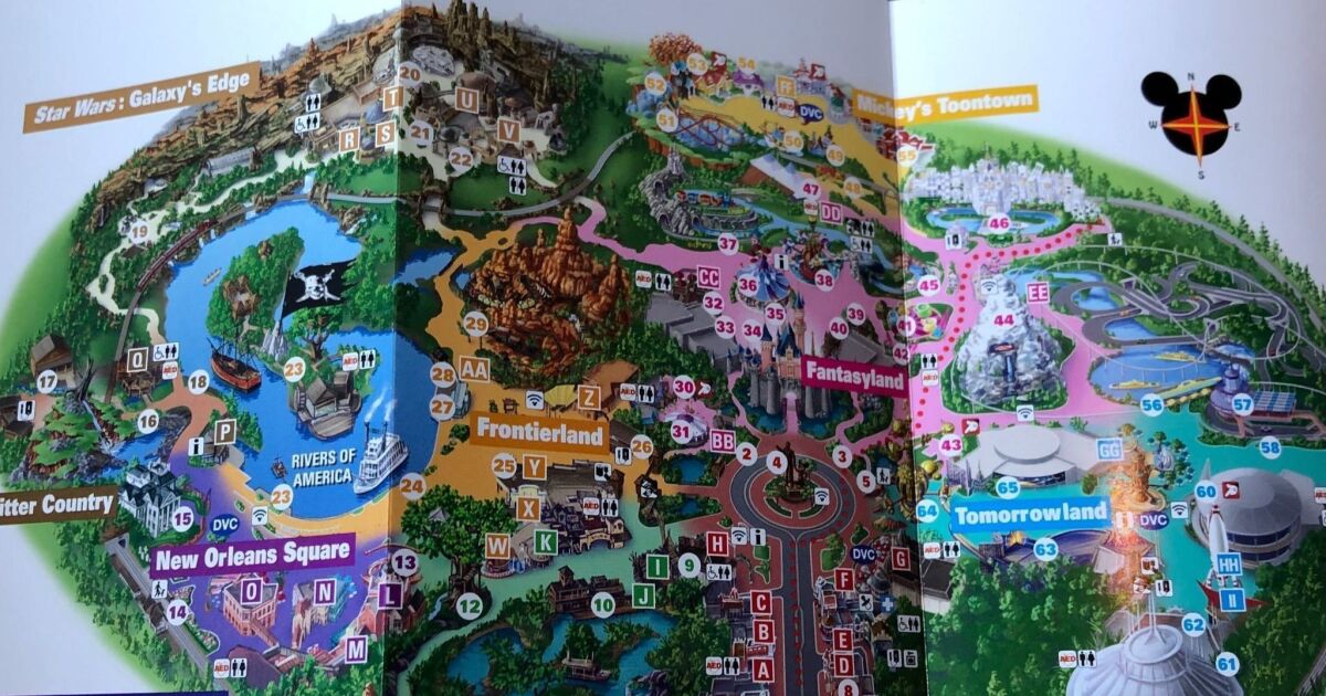 Anaheim Disneyland California Map