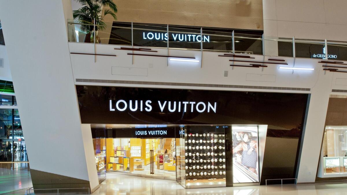 One of the original tenants at Crystals, Louis Vuitton still has a presence with its expansive store. It’s one of the French retailer’s seven locations in Las Vegas. (The Shops at Crystals)