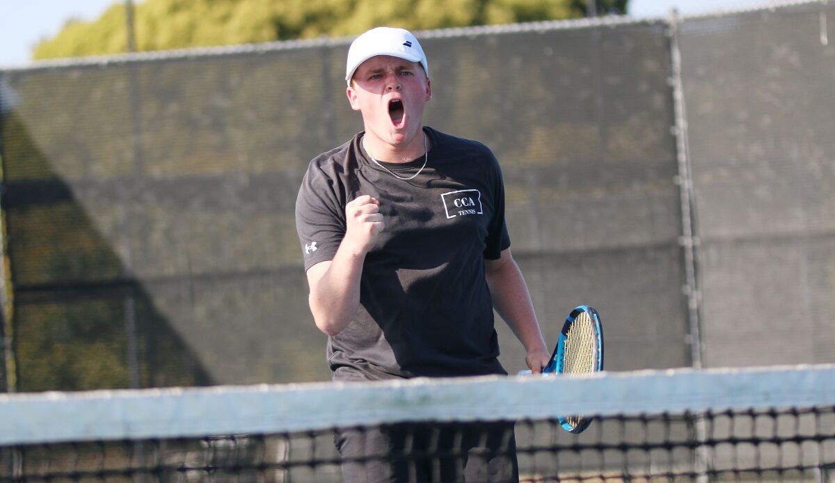 Pure joy--Ryan Atwell and the CCA boys had plenty to be happy about Saturday.