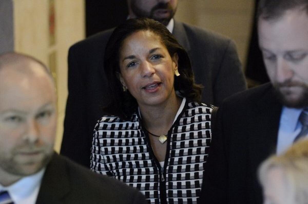 U.S. Ambassador to the United Nations Susan Rice on Capitol Hill on Nov. 28.