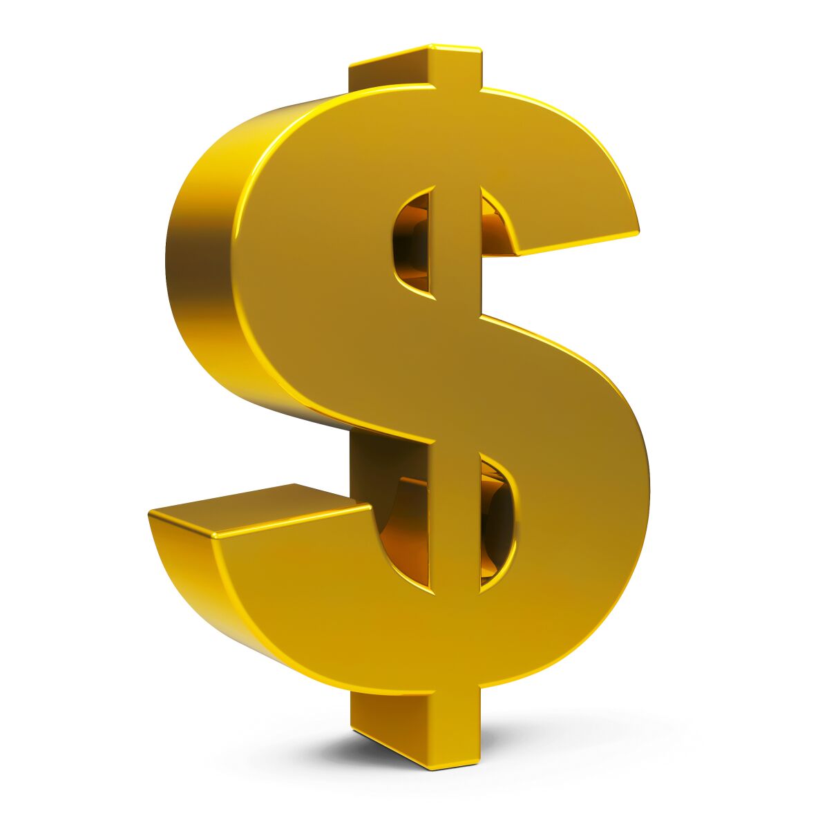Golden dollar sign