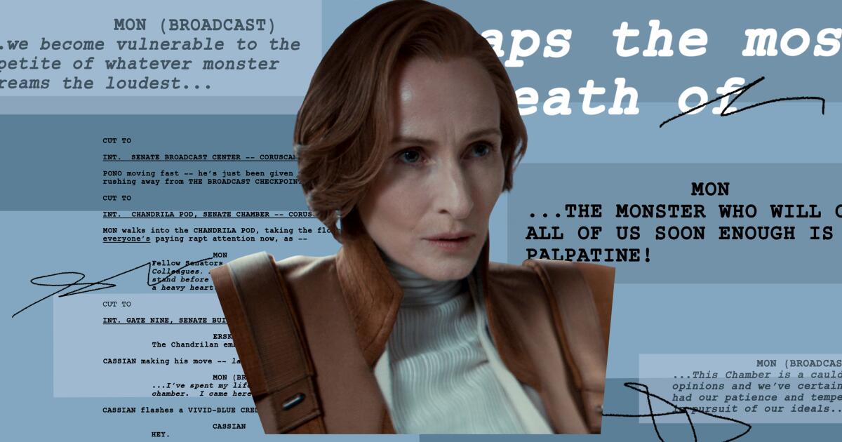 Mon Mothma’s ‘Andor’ Senate speech, annotated by Dan Gilroy Mon Mothma’s ‘Andor’ Senate speech, annotated by Dan Gilroy
